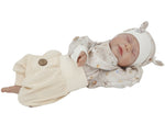 Coole Pumphose oder Babyset mit Knopf bis Gr. 140 creme breite Rippe von Atelier MiaMia