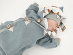 Walk - Overall Baby Kind von 50 bis 110 Designer  Walkoverall dusky mint Maulwurf von Atelier MiaMia